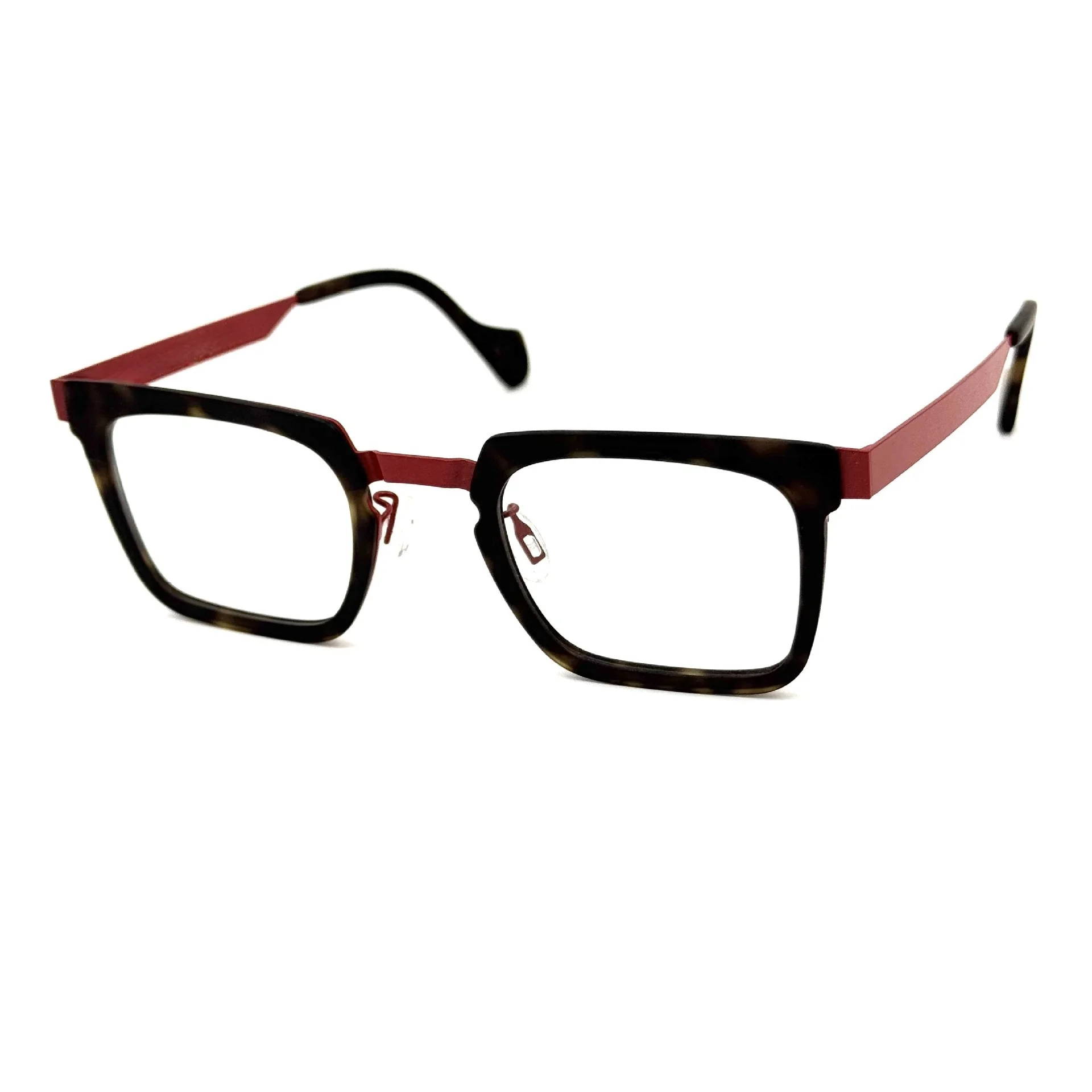 Belight Optical France Design Thin Acetate with Stainless Steel Square Shape Titanium With Acetate OSVALDO