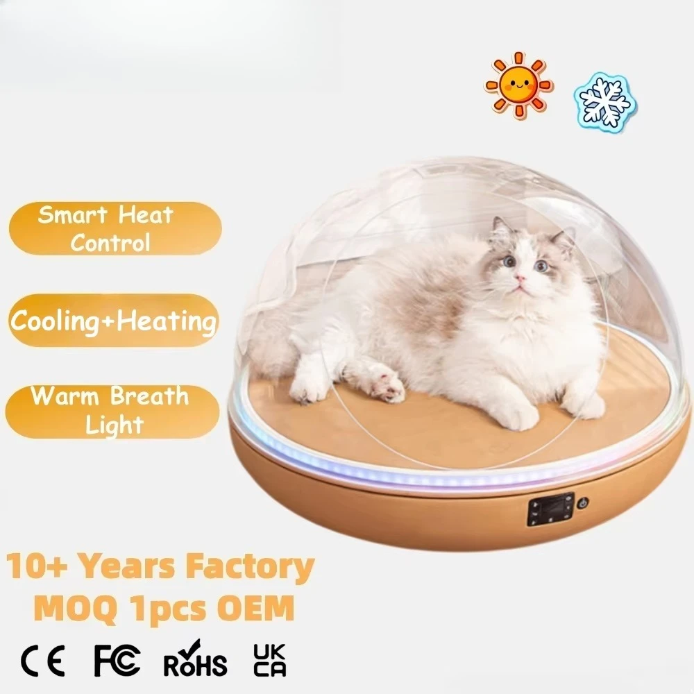 cat and dog bed heating and cooling cat bed luxury smart cat house with temperature adjustment dual mode luxury pet bed
