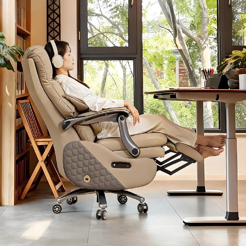 

Boss chair light luxury high sense home sedentary comfortable computer chair study can lie down dual-purpose office chair