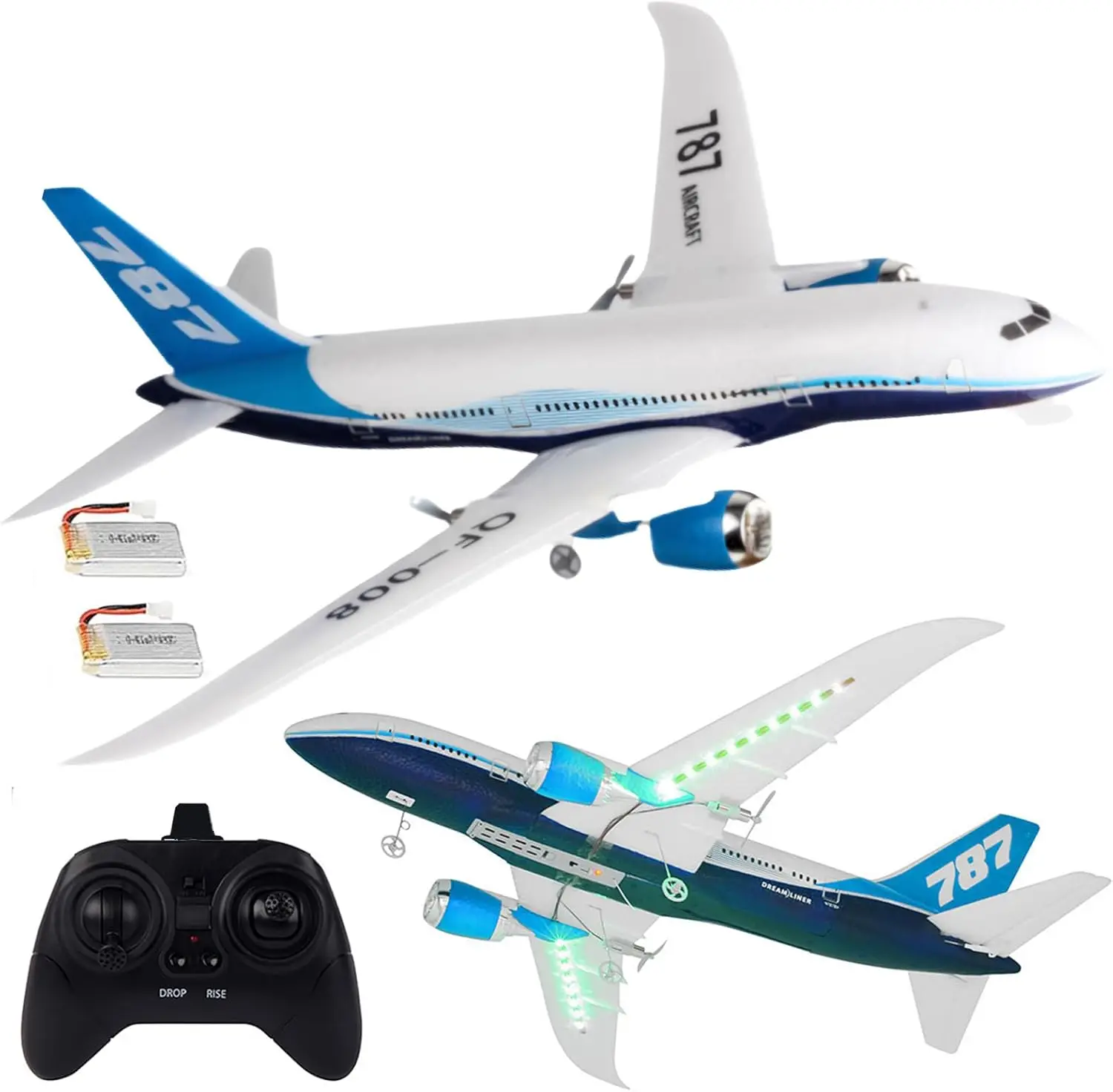 QF008 787 Remote Control Fixed-Wing Aeroplanes Aircraft Boeing 787 Three-Channel High-Flying 1000 Meters Special Connection Roll