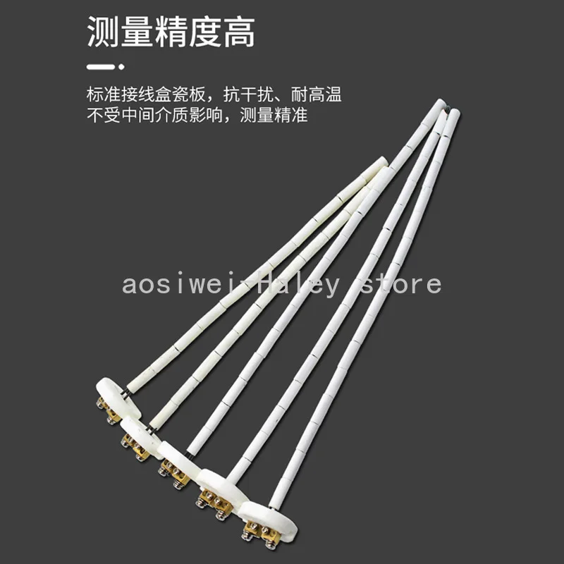 50-500mm K Type Thermocouple Sensor,Platinum Rhodium High Temperature Probe,Ceramic Kiln Furnace Control Measuring 1300 Degrees