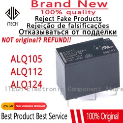 5-10PCS/Lot ALQ112 、ALQ124 、ALQ105 DIP-5 New Original Universal Power Relay 5VDC、12VDC、24VDC