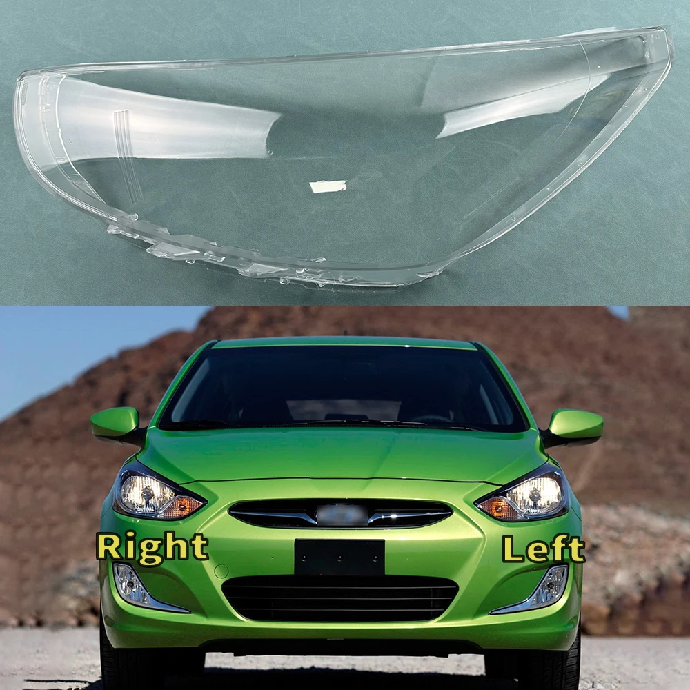 

For Hyundai Accent (Overseas Version) 2011 2012 2013 2014 Front Headlight Cover Shade Lampshade Lens Headlamp Shell Plexiglass