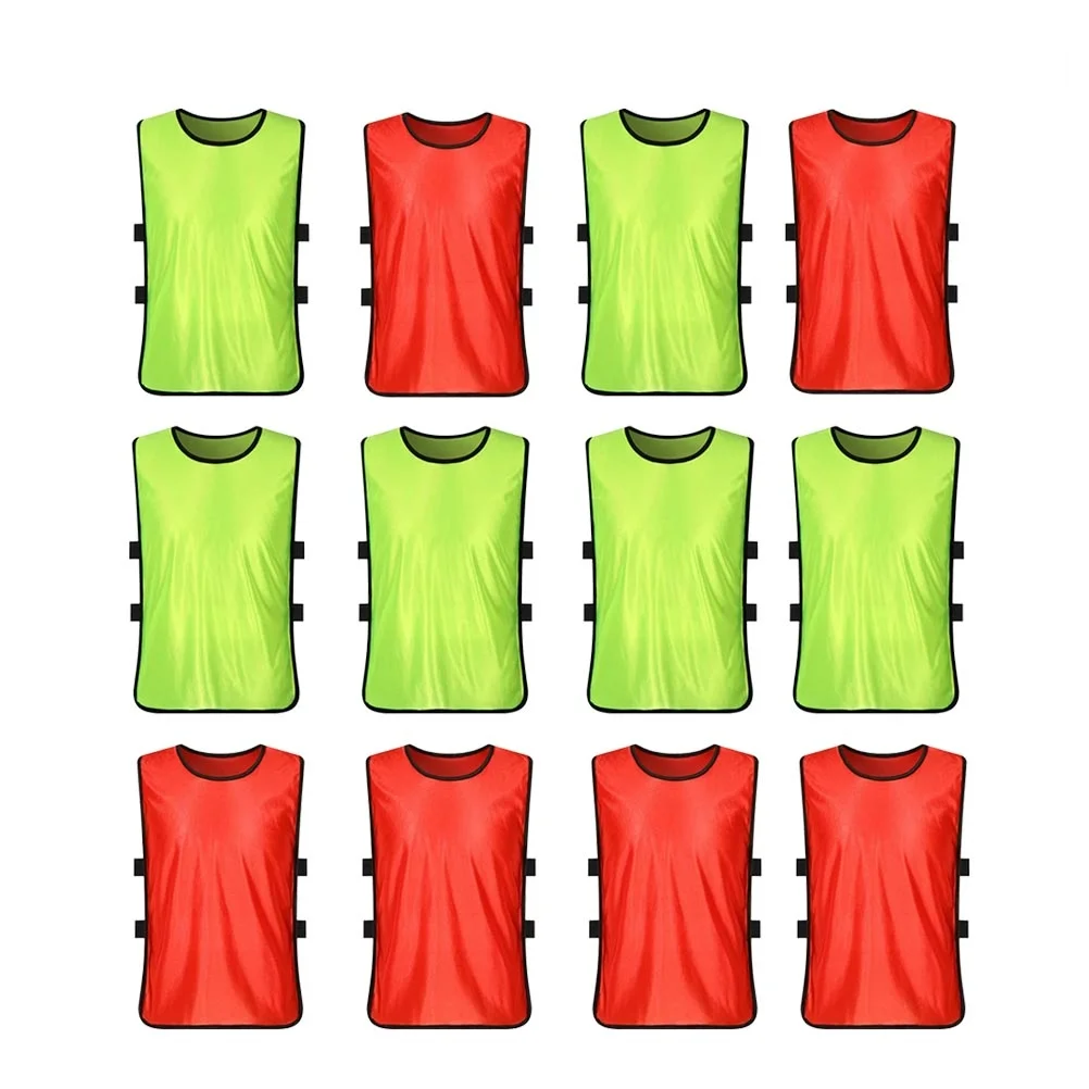 

12 PCS Football Training Bibs Vest Jerseys Children Sleeveless Shirt Summer for Kids