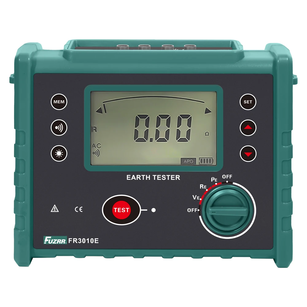 FUZRR FR3010 FR3010E Digital Ground Resistance Tester 3KΩ AC 600V Three-wire Earth Voltage Detector 3000Ω  Tower Transmission