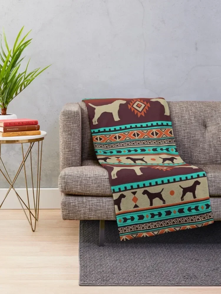 Boho dogs | Border terrier sunset Throw Blanket Sofas Plush anime Blankets