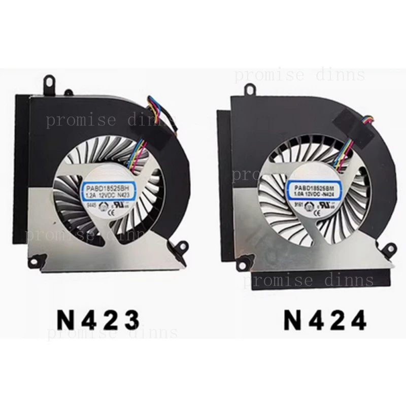 M  For MSI GT76 9SG-048CN MS-17H1 PABD18525BM-N424 PABD18525BH-N423 Laptop Fan 12V