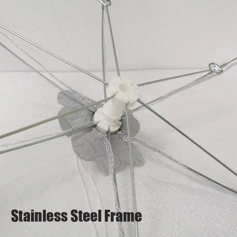 ~Food Cover Umbrella Table Dishes Mesh Cover Foldable Breathable Anti-fly Food Net Tent