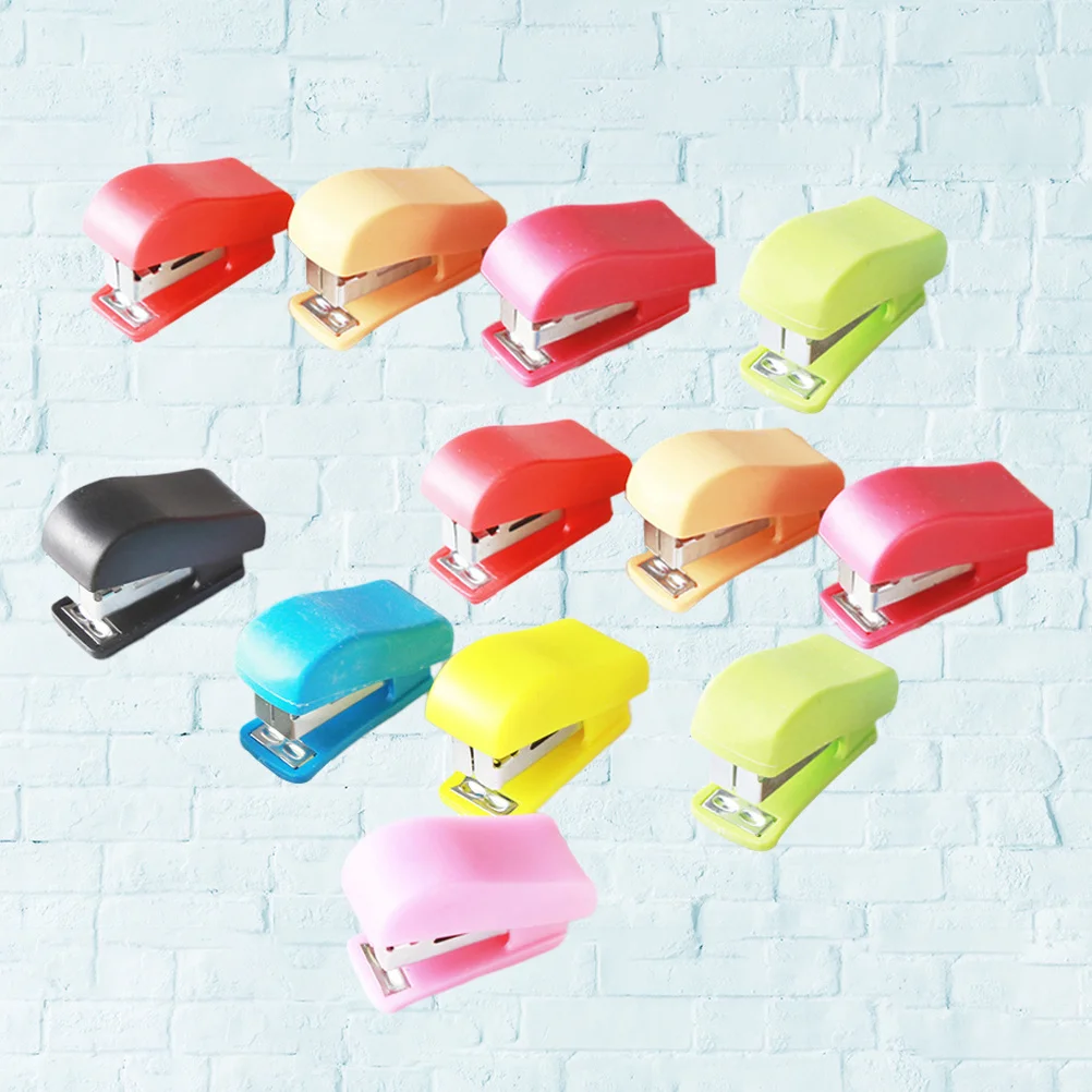 

24Pcs Mini Desktop Stapler Cute Design Portable Lightweight Office Home School Paper Document Binding Tool Stapler