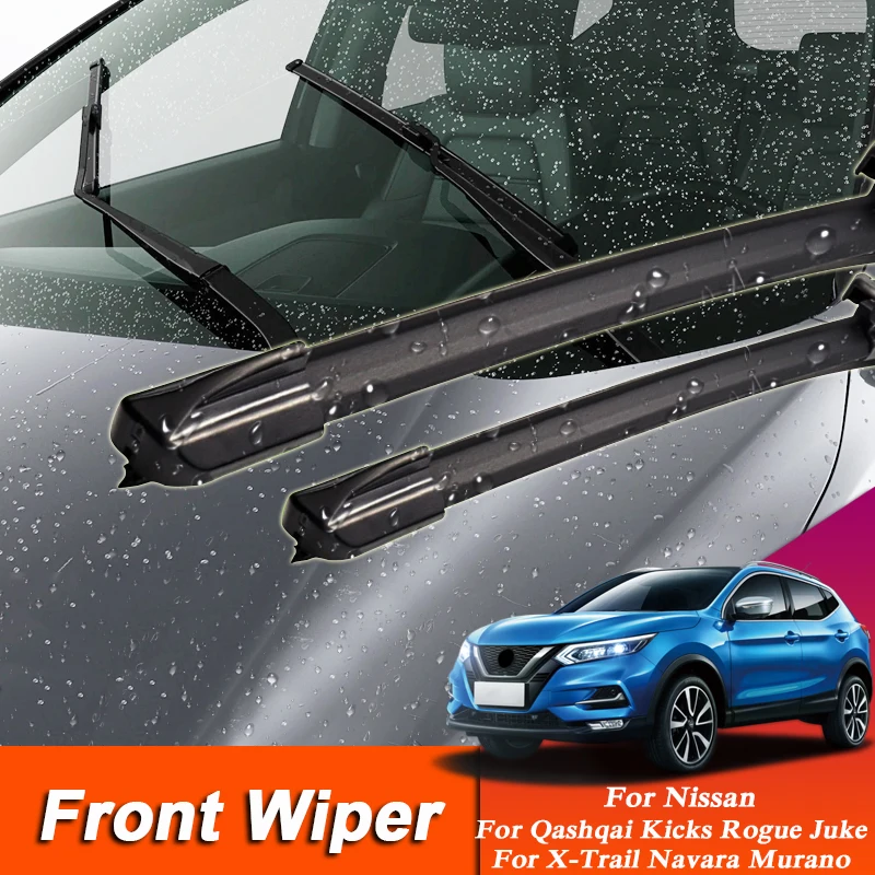 2pcs Car Blade Windscreen Wiper For Nissan Qashqai Kicks Navara NP300 D23 X-Trail Patrol Windshield Rubber Wiper Auto Accessory