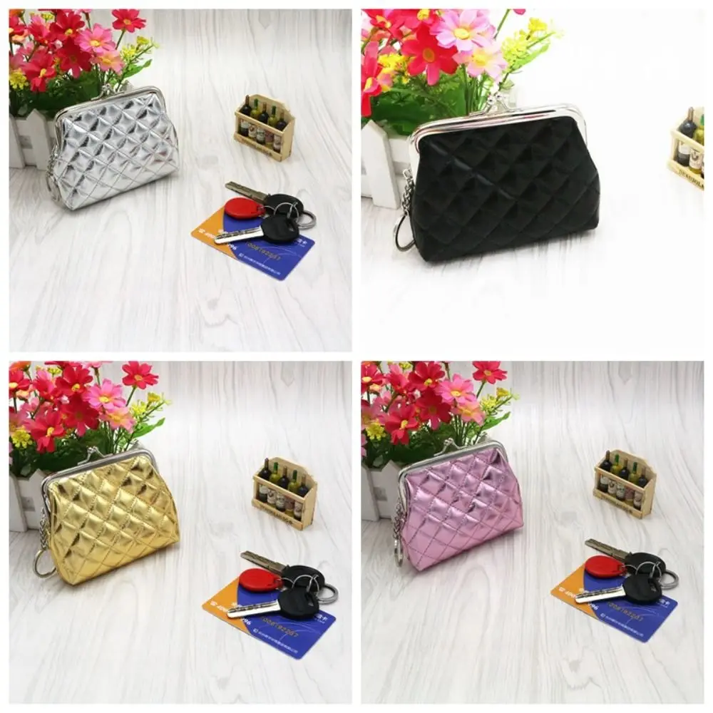 Dompet Koin Retro dengan Kancing Logam, Kantong Penyimpanan Lipstik, Tas Clutch, Dompet Kecil dari Kulit PU, Hadiah
