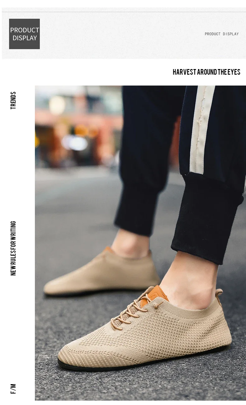 YRZL Herren-Sommer-Mesh-Slipper mit dünnem Boden, neuer Stil, atmungsaktiv, rutschfest, lässig, Wanderschuhe, leichte Fahrschuhe für Herren – Detail 8