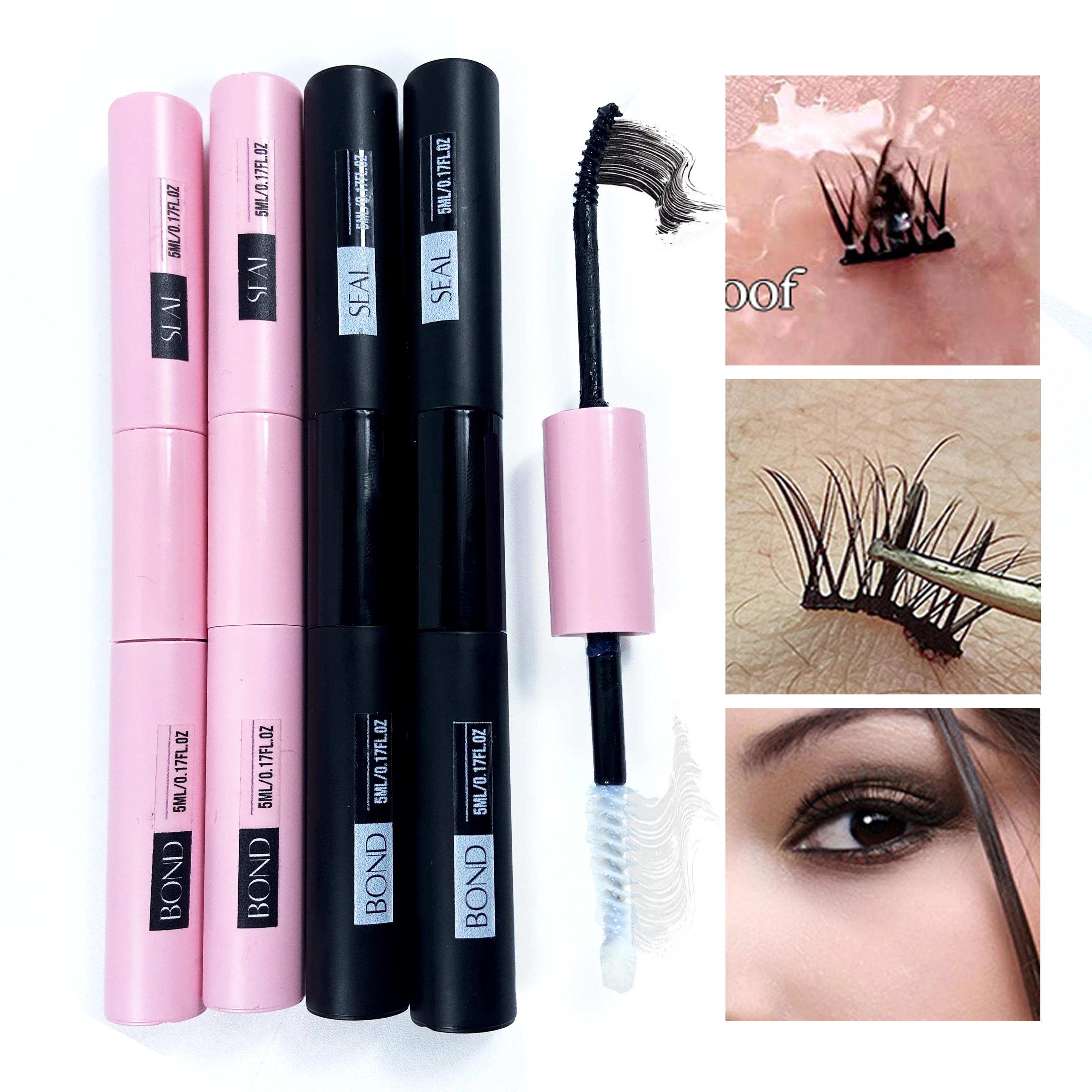 10/30/50 Pcs Wholesale Lashes Glue for DIY Lash Extension Custom Logo Bond and Seal Lash Glue Makeup Tools Cluster Lashes Glue