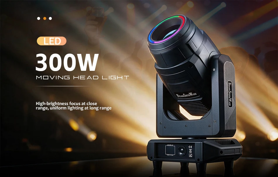 Aicpose 300W LED 3in1 BSW Moving Head Bühnenlicht Professionelles Beam-Spot-Wash-Licht für Clubveranstaltungen Großhandel Beleuchtung – Detail 1