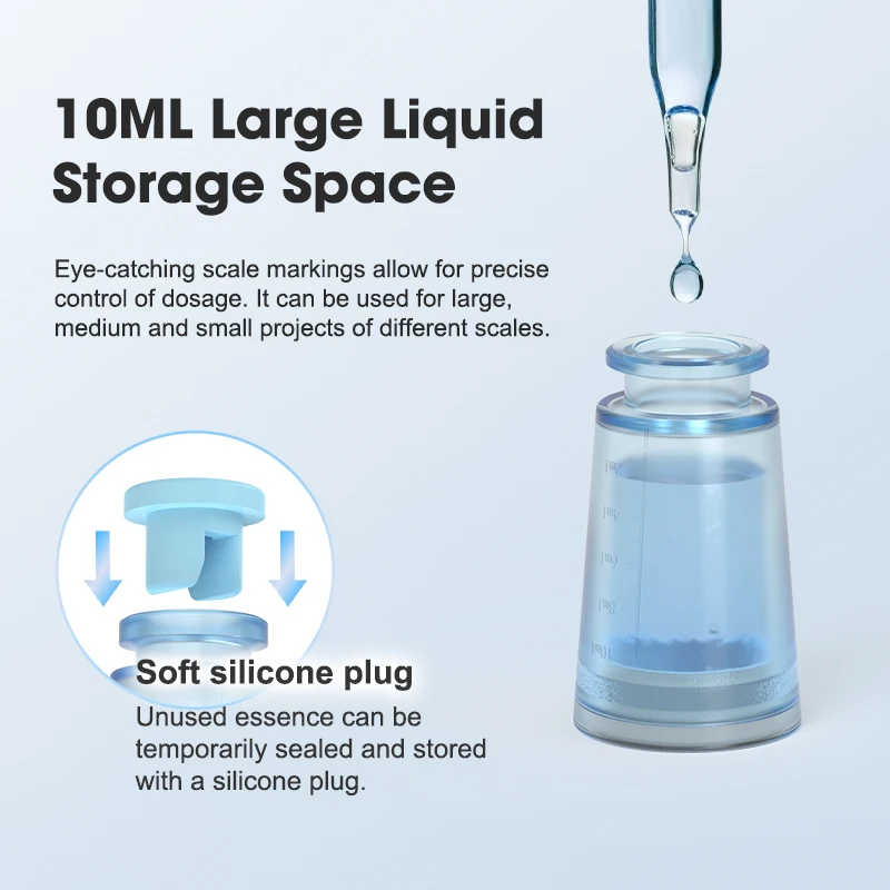 Nowy Derma Stamp S2 140 Igieł z Regulacją, Pojemnikem na Serum, Mikroigłowy Przyrząd Kosmetyczny do Makijażu, do Skóry Głowy i Wzrostu Włosów, do Twarzy i Ciała