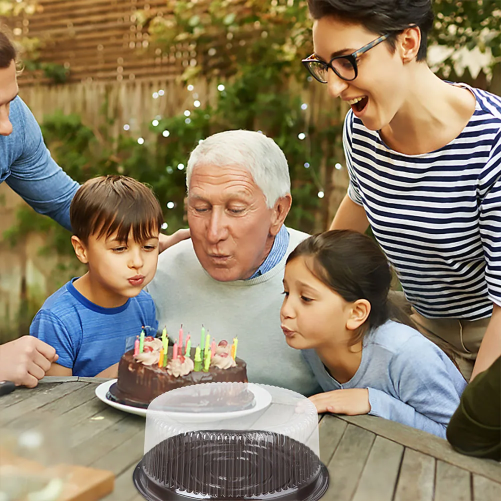 

30pcs Cake Box Transparent Plastic Mousse Case Dome Lid Dessert Container for Cakes Sushi Fruit Reusable Food Grade