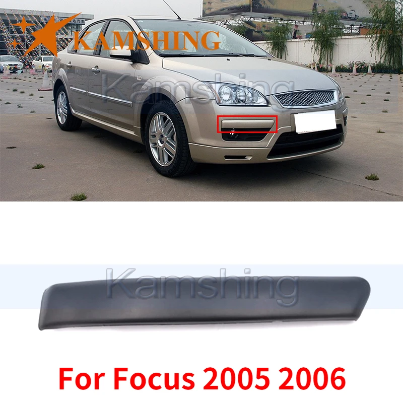 Kamshing For Focus 2005 2006 Front Bumper Fog Light Garnish Cover Fog Lamp Decoration Strip Front Bumper Anti-Fog Light Eyebrow