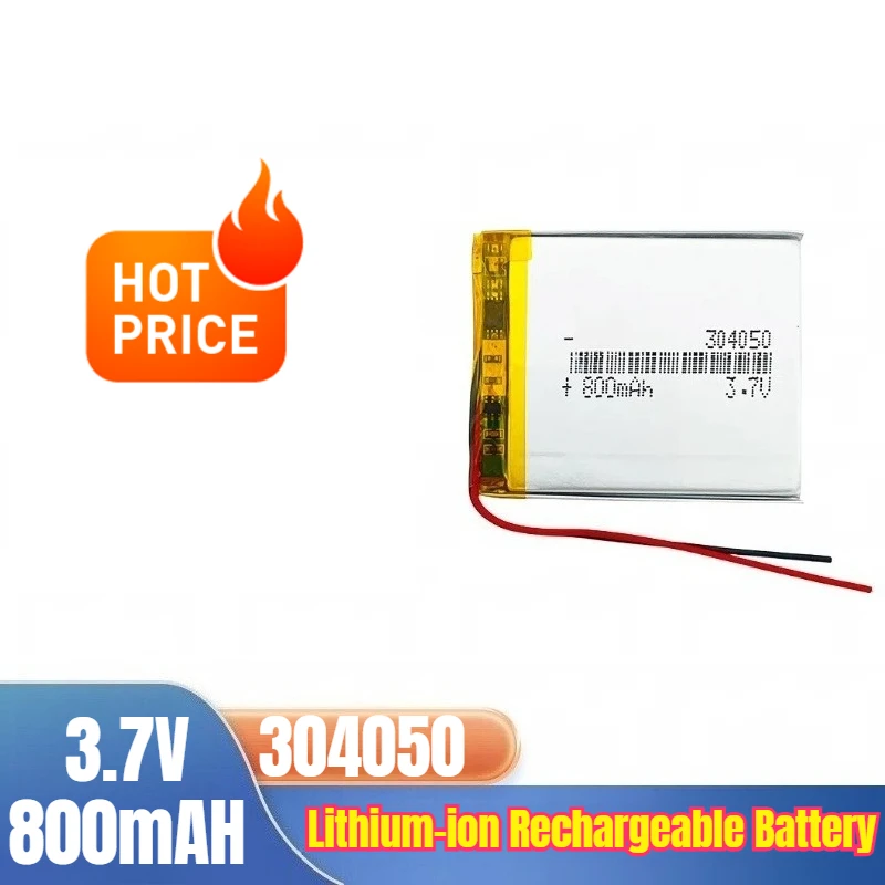 

304050 3.7V 800mAH Lithium-ion Rechargeable Battery
