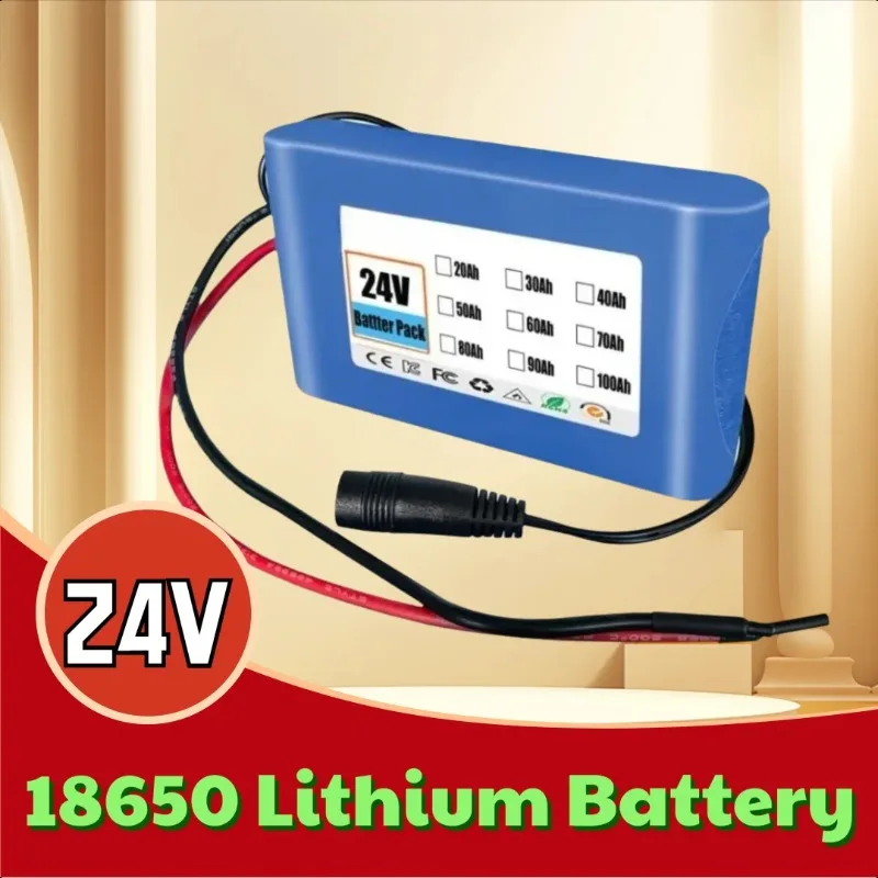 

18650 Lithium Battery 24V 6S1P 20000mAh Rechargeable Battery Pack with BMS + Charging