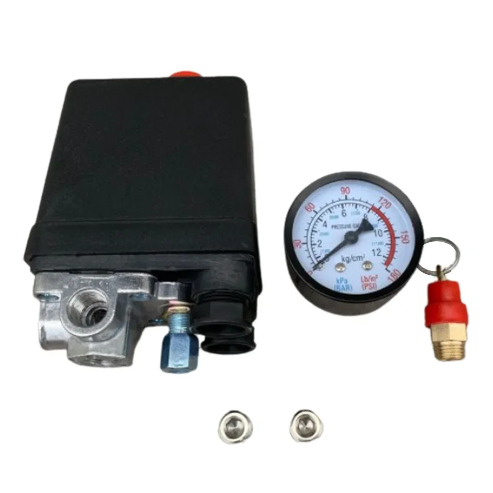 Air Compressor Pump Pressure Control Switch 4 Port 90-120PSI Control Valve Auto Control Auto Load/unload Air Compressor Pump