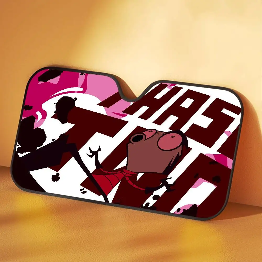 Kartun-Invader Zim Enter-Kartun-Florpus Tirai Kerai Mobil Kaca Depan Perlindungan Anti-UV Pelindung Pendingin Naungan Matahari Depan