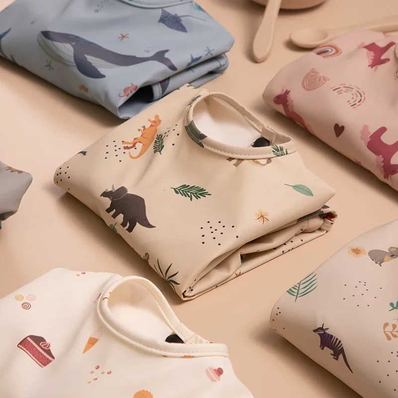 Bavoir à Manches sulfpour Bébé et Enfant, Facile à vitation, Artisanat d\'Art, Imperméable, Protection contre les Repas, Lavable, Facile à Nettoyer