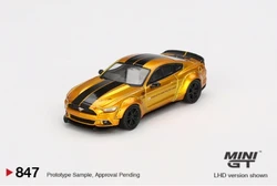 MINIGT 1:64 847 MUSTANG LB Gold Diecast Model Car