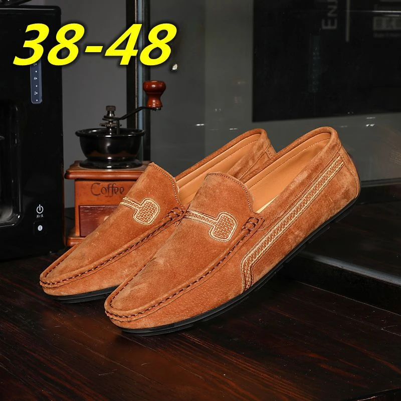 Men Casual Shoes Luxury Brand Casual Slip on Formal Loafers Men Moccasins Italian Black Male Driving Shoes