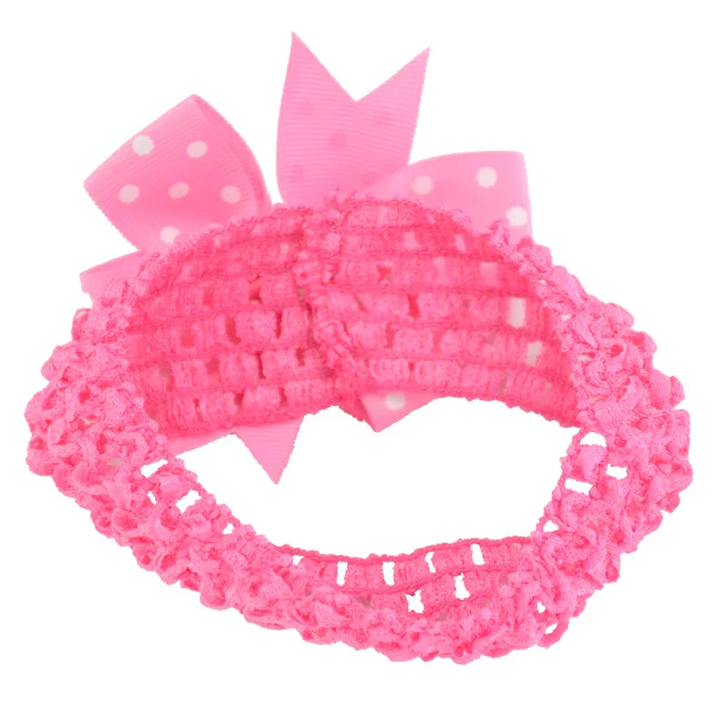 Baby Girl Headband Infant Hair Accessories Band Bows Headwear Dot Newborn Children Gift Toddlers Ribbon Newborn Cloth Bowknot