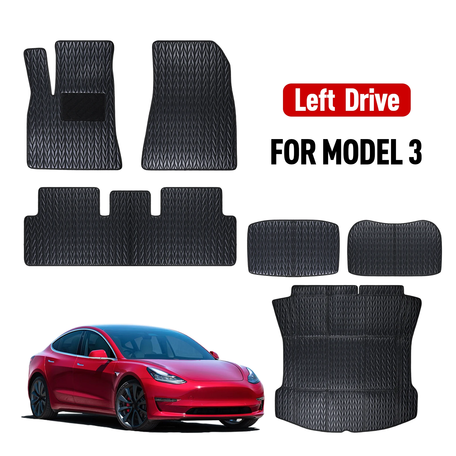 Niestandardowe dywaniki samochodowe wodoodporne, odporne na zużycie, antypoślizgowe dywaniki samochodowe do modelu Tesla 3 2017 2018 2019 2020 2021 2022