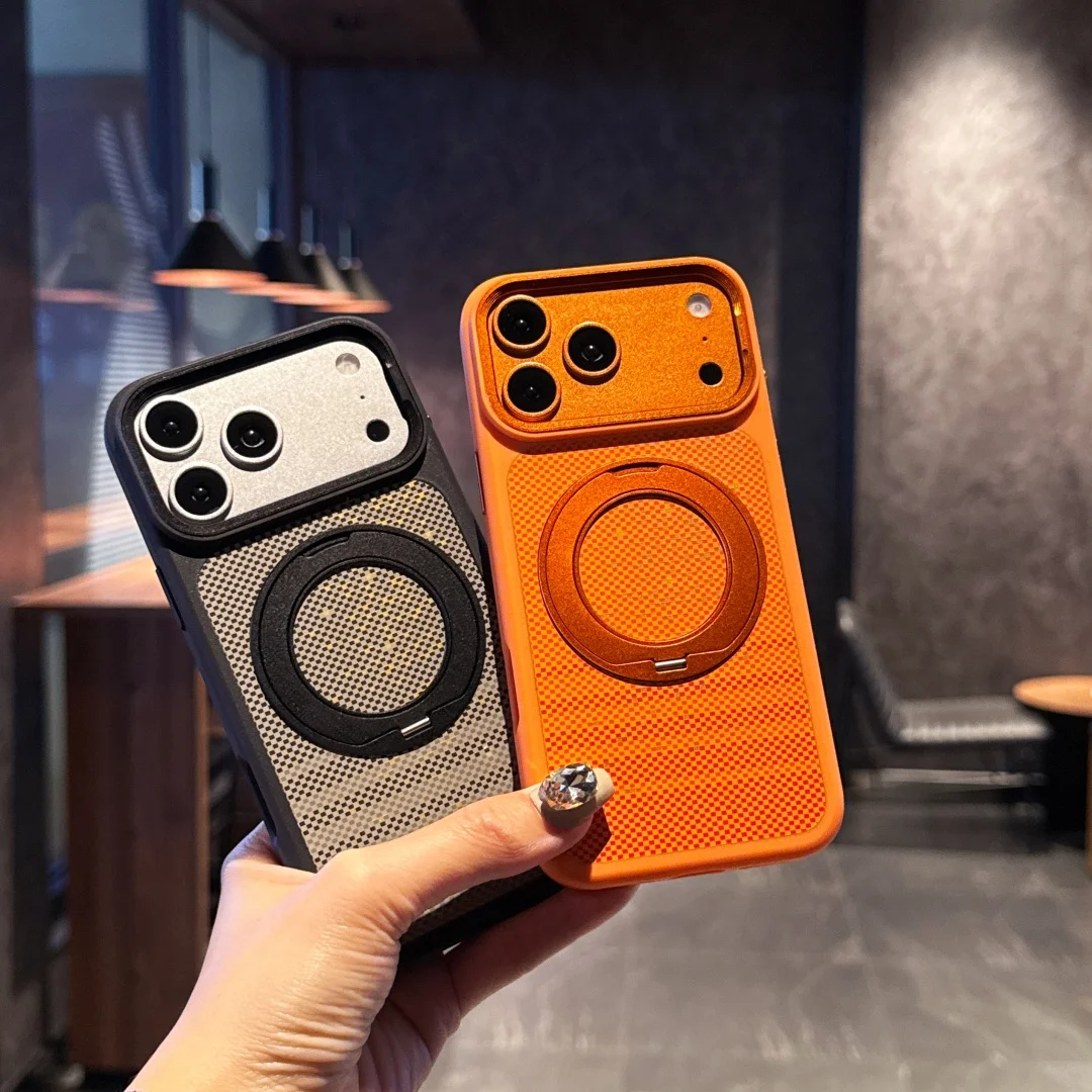 360 Degree Rotatable Magnetic Ring Stand Phone Case For iPhone 18 Pro Max 17 16 Shockproof TPU Cover Support Wireless Charger