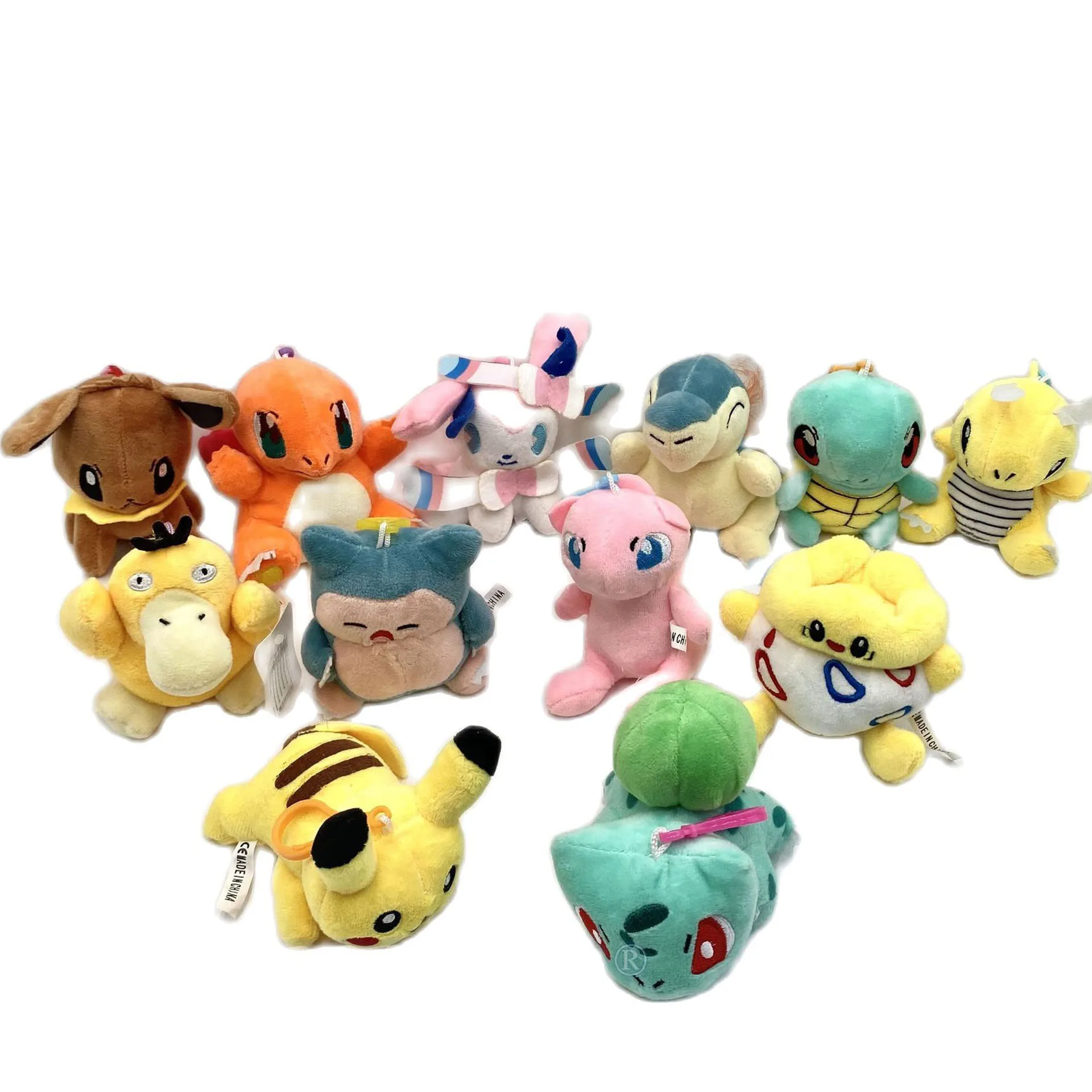 commercio-all'ingrosso-24-pz-48-pz-8-cm-pocket-animali-squirtle-snorlax-drago-farcito-bambola-ciondolo-pokemon-pikachu-peluche-portachiavi-regali