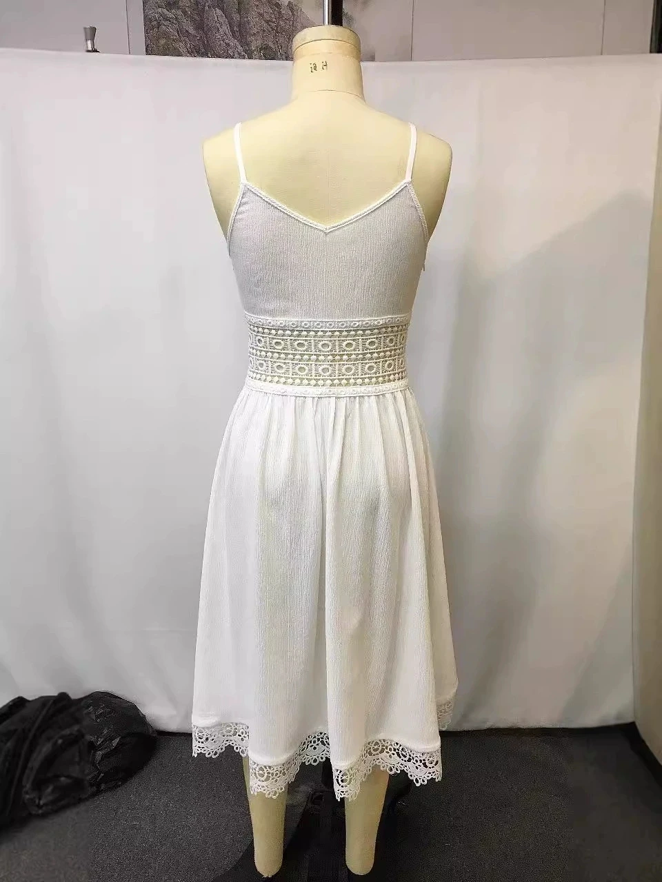 Melphieer Gestrickter Rindenstoff, neuer Retro-Western-Cowboy-Stil, lässiges Slip-Kleid, Midi-Strand-Vertuschung, Damen-Urlaubskleider, Tunika