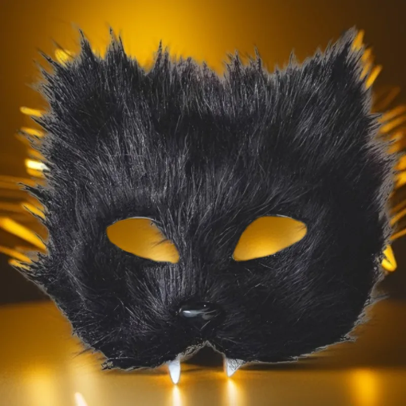 New Longhair Fox mask Party Ball gloves for men and women half face masks Halloween show masks