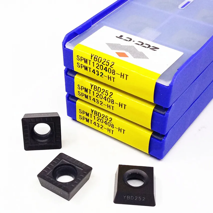 SPMT120408-HT YBD252/SPMT120408-HT YBG202/SPMT120408-HT YBG302/SPMT120408-HT-1 YBG212 ZCC.CT CNC carbide inserts 10pcs/box