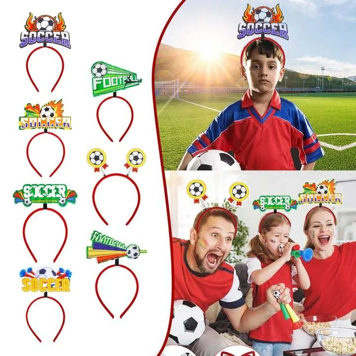 2024 Creative Soccer Cap Headband Hair Hoop Mini Headband Dress Up Party Favors Accessories Decoration Headwear Photo Supplies