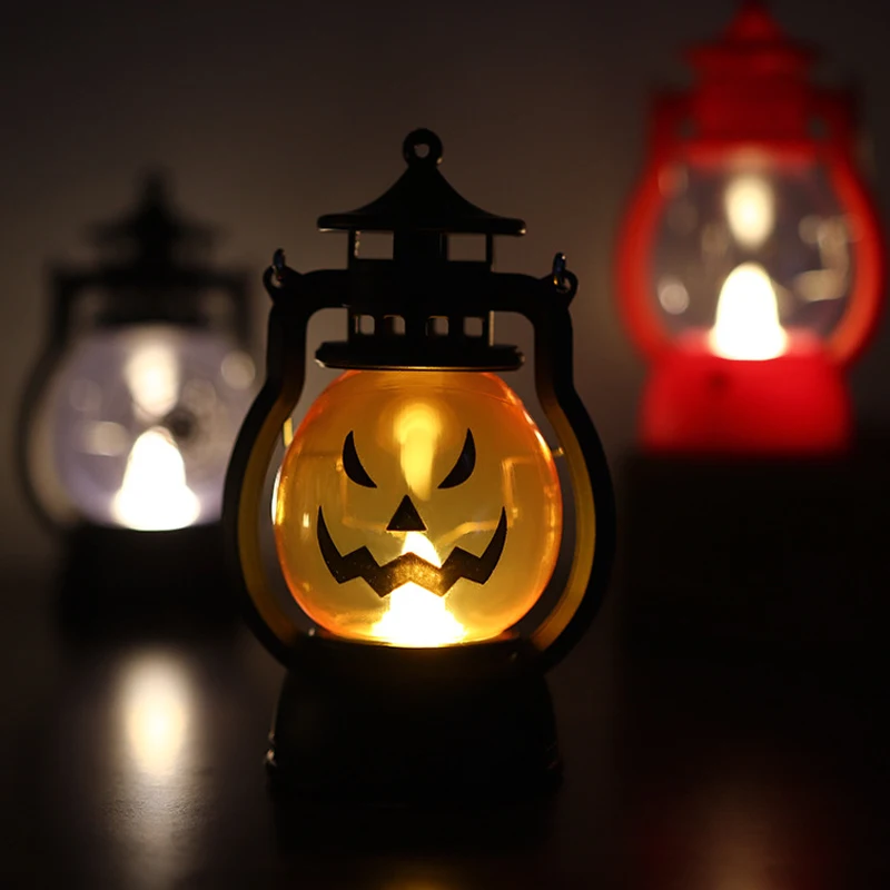 Halloween Hanging Pumpkin Lantern Light Cosplay Pumpkin Lights LED Handheld Lamp for Table Camping Party Home Decor