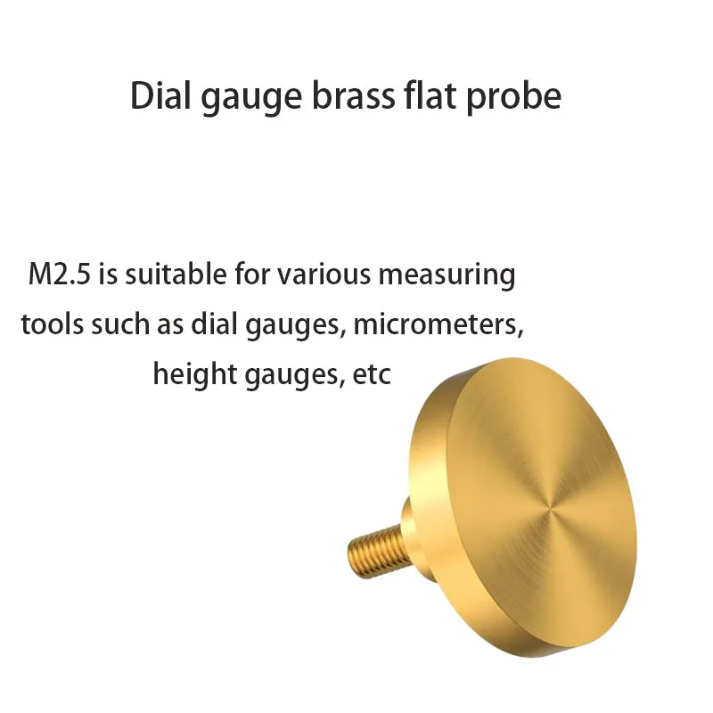 

High precision M2.5 brass flat measuring head dial gauge height gauge measuring needle suitable for flat measuring head
