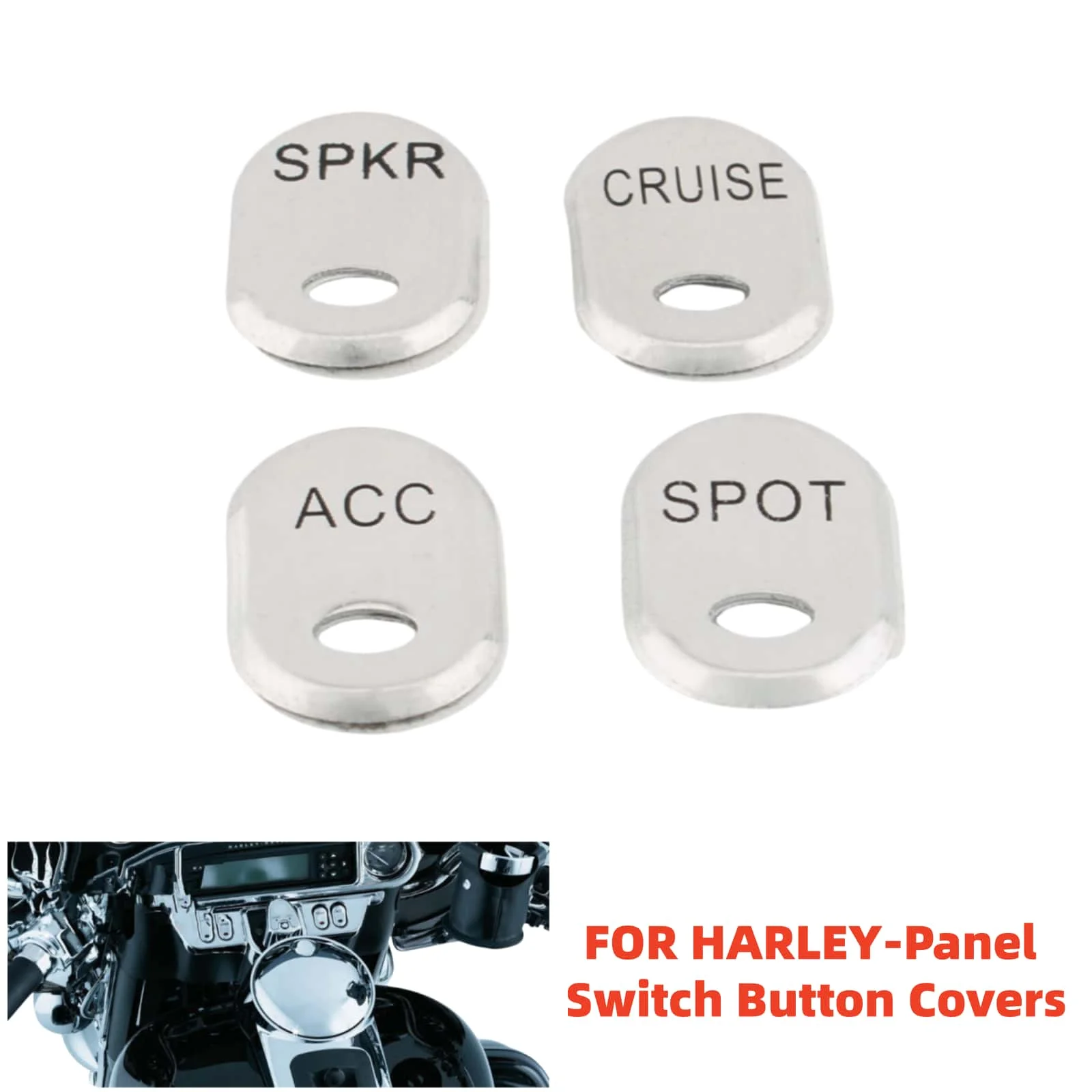 

Chrome Switch Button Covers Fit For Harley Touring Electra Road Street Glide FLHT FLTR FLHX CVO 96-13 Handle Rocker Panel Caps