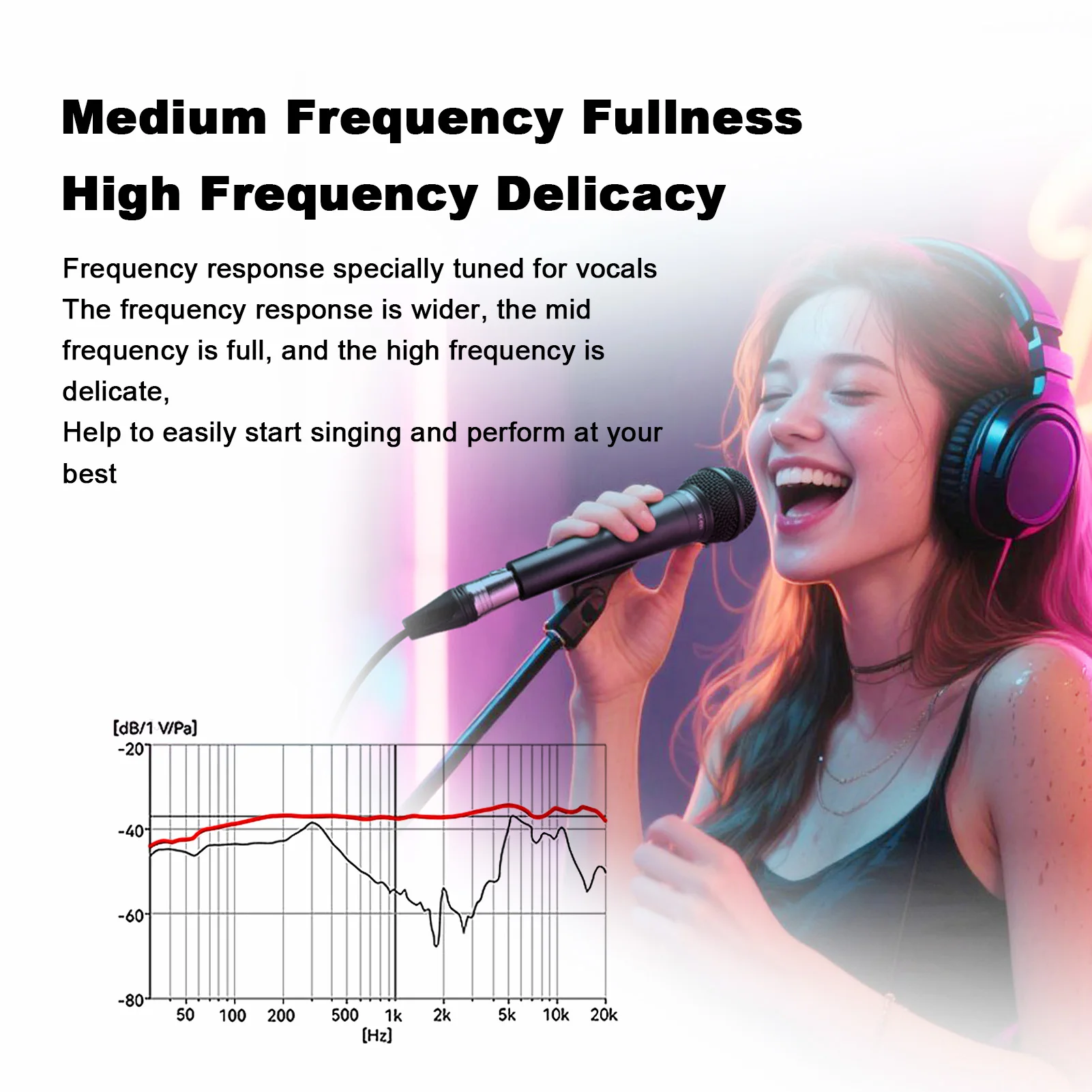 ميكروفون مكثف محمول باليد، ميكروفون احترافي بقوة 48 فولت، قوة فانتوم لأداء تسجيل البث المباشر، جسم من سبائك الزنك #6