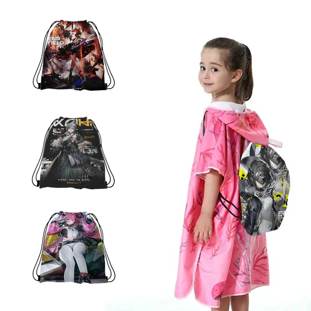 Popular Strategy Game Arknights Endfield 1 Piece Drawstring Bag Backpack, Adjustable Drawstring Backpack, Storage Bag