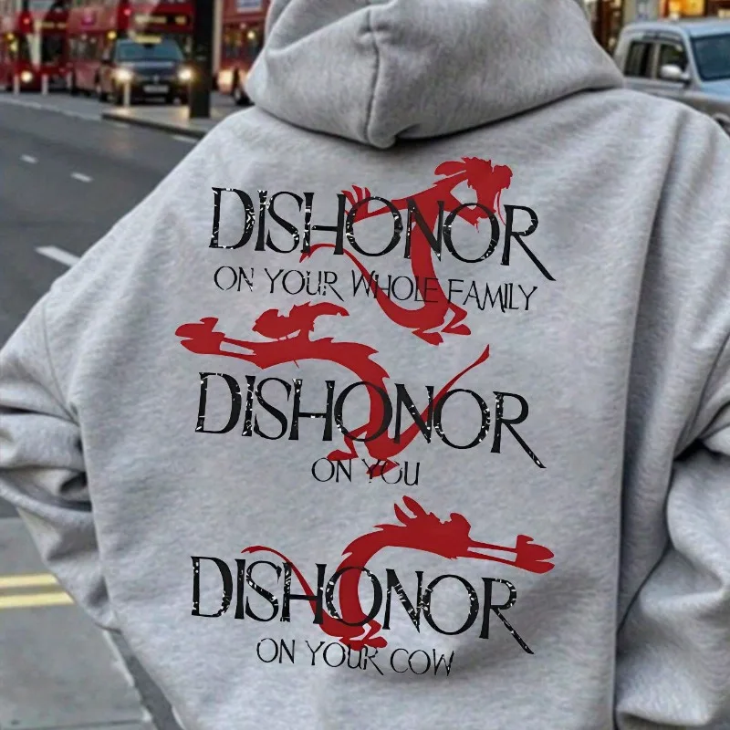 Disney Mulan Hoodie Men's Hoodie Autumn/Winter New Collection Men's and Women's Casual Loose Plush Clothes