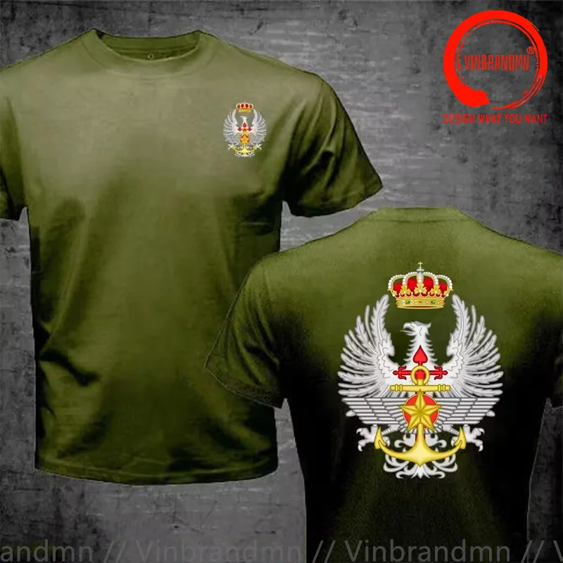 Emblem of the Spanish Defence High Command T Shirt Men Fashion Trendy Casual Clothing Stylish Tops Tee Shirt Leisure Tshirt