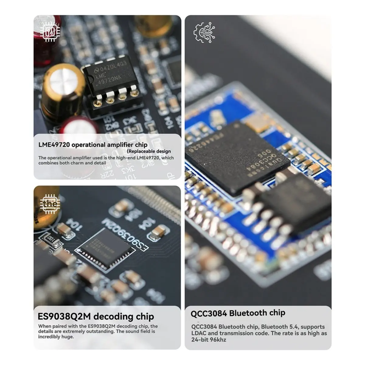 giftnew DA39 Bluetooth Decoder FPGA+QCC3084+ES9039Q2M HiFi Audio Receiver /AAC//-LL/LDAC