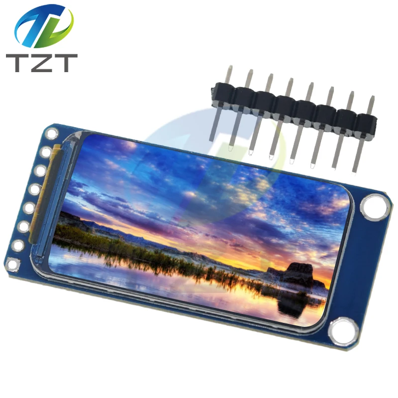 TZT 1.47" 1.47 Inch 172x320 SPI Full Color TFT HD IPS Screen LCD LED Display Module 172*320 ST7789 Controller 3.3V SPI Interface