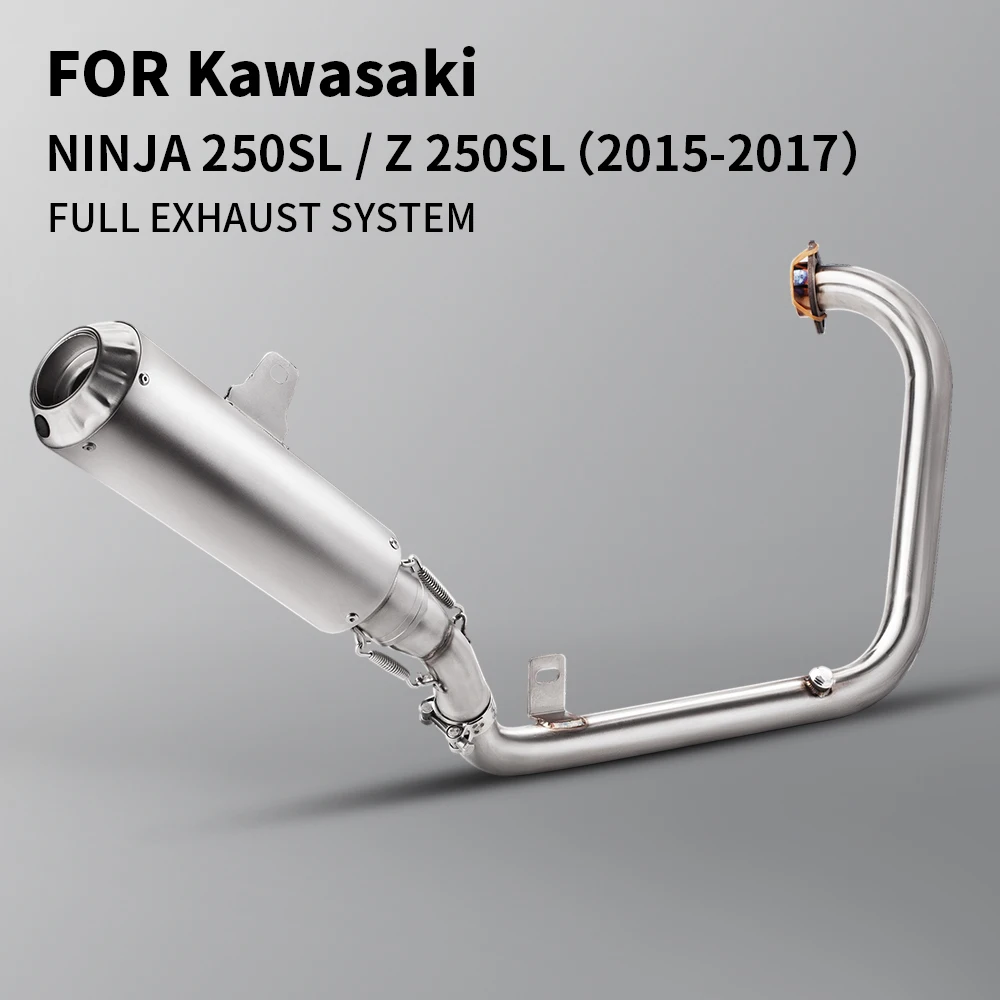 Full Exhaust System Modified Slip On Front Center Link Pipe Connect Original Muffler 51mm For Z250 Z250SL 2015-2017