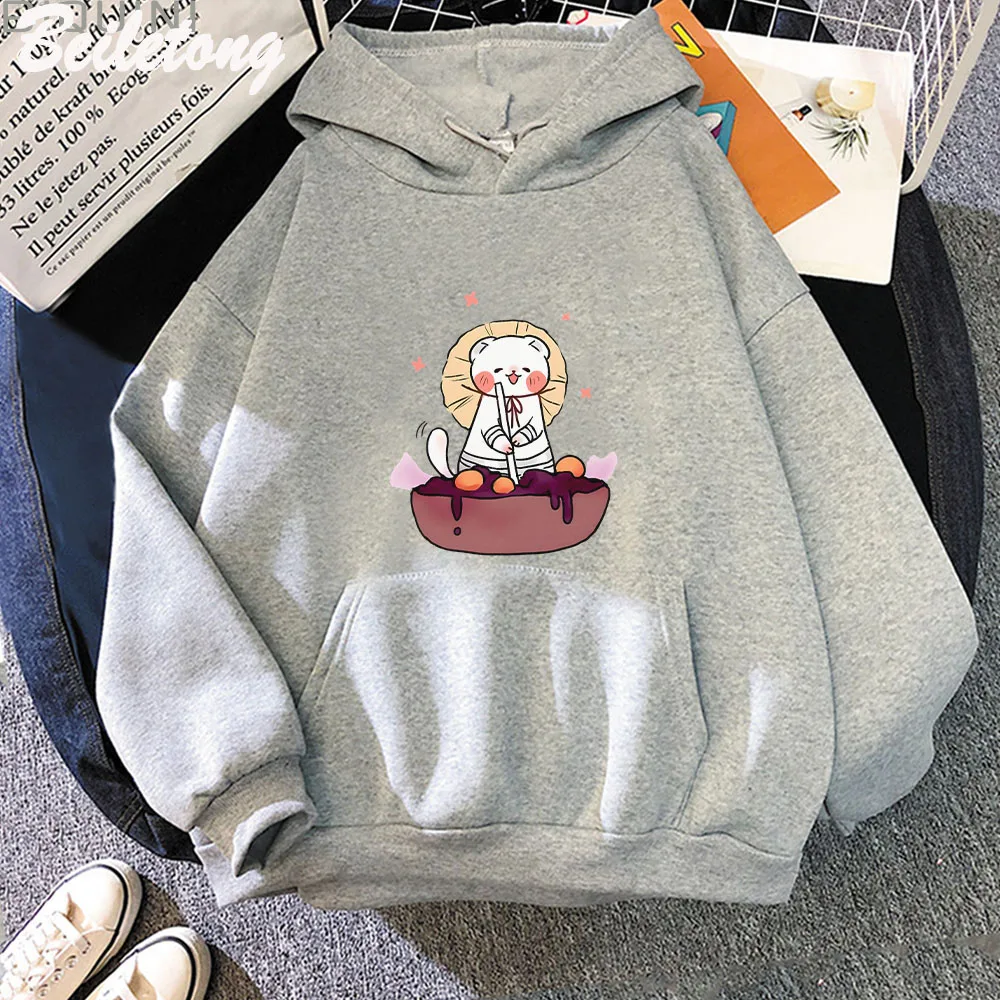 Tian guan ci fu kawaii impressão hoodie engraçado tgcf hualian furão cozinheiro gráfico hoodies mulher bonito oversize manga longa camisolas