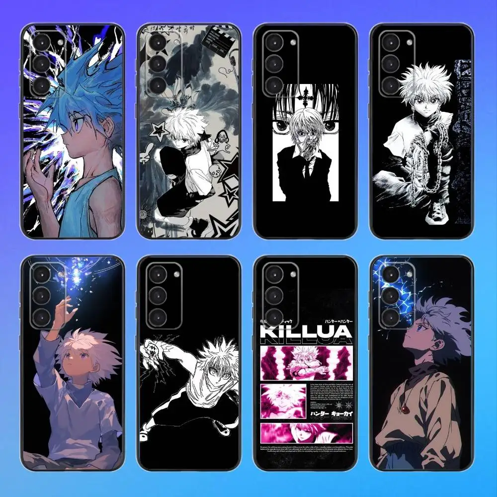 

Killua Hunter X h-Hunter Phone Case For Samsung A73,A72,A71,A70,A53,A52,A51 Black Soft Case
