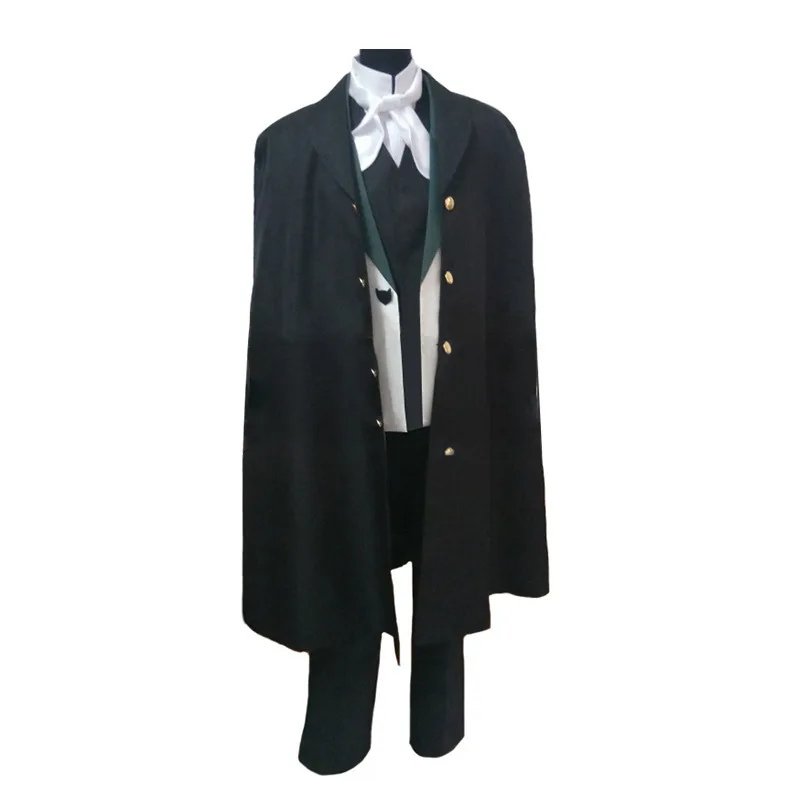 Anime Bungo Season 2 Cos Edgar Allan Poe Costumes Men Coat Pants Party Sets Boots Cosplay Shoes