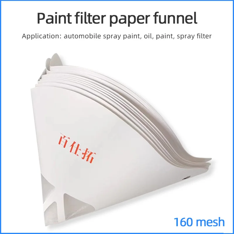 Disposable Paint Paper Funnel Water Based Paint Filter Paint Paper Funnel 160 Mesh 96 Micron Aperture